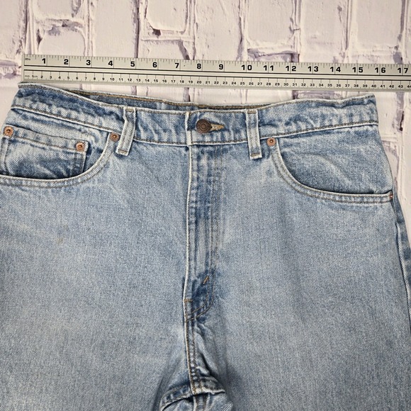 VTG 90s Levi's 550 Relaxed Tapered‎ Jeans Mens Sz 34x32 Faded Grunge Stained USA - Picture 12 of 16